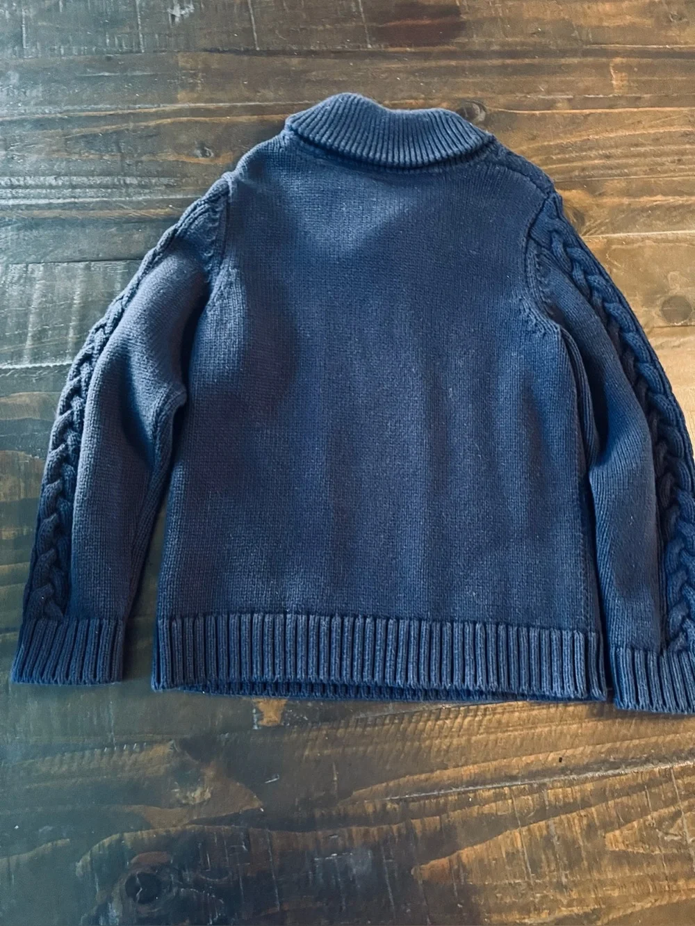Gap Navy Cable-Knit Shawl Collar Sweater 5YEARS